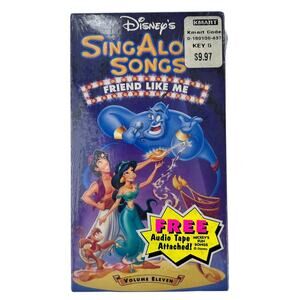 Disney Aladdin Sing Along Songs Friends Like Me VHS w/ Mickey Cassette Tape NEW